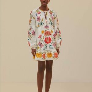FARM Rio Multicolor Floral Long Sleeve Dress